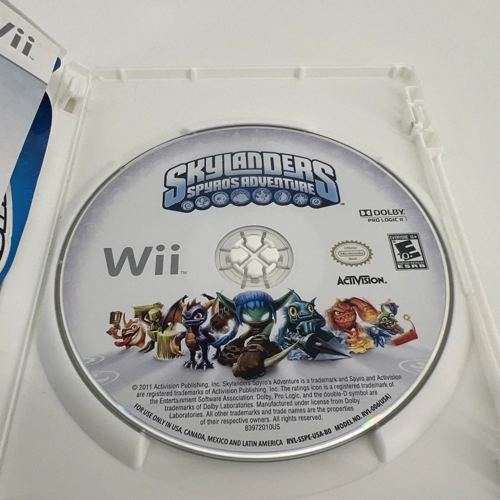 Skylanders: Spyro's Adventure (Nintendo Wii) Case & Disc TESTED